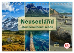 Cover-Bild zum Titel 'Neuseeland - atemberaubend schön (Tischkalender 2026 DIN A5 quer), CALVENDO Monatskalender' von 'Peter Roder'