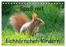 Spaß mit Eichhörnchen-Kindern (Tischkalender 2025 DIN A5 quer), CALVENDO Monatskalender - Heike Adam