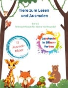 Cover-Bild zum Titel 'Tiere zum Lesen und Ausmalen' von 'Nadine Lehmann'