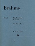 Klavierstücke op. 119 für Klavier zu zwei Händen. Revidierte Ausgabe von HN 123 - Johannes Brahms