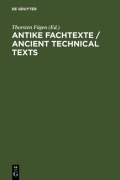 Cover-Bild zum Titel 'Antike Fachtexte / Ancient Technical Texts' von ''