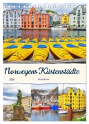 Cover-Bild zum Titel 'Norwegens Küstenstädte - Reiseplaner (Tischkalender 2026 DIN A5 hoch), CALVENDO Monatskalender' von 'Nina Schwarze'
