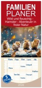 Familienplaner 2026 - Wild und flauschig - Hamster - Abenteuer in freier Natur mit 5 Spalten (Wandkalender, 21 x 45 cm) CALVENDO - Simone Wunderlich