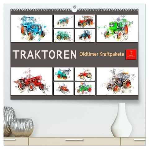 Traktoren Oldtimer Kraftpakete (hochwertiger Premium Wandkalender 2025 DIN A2 quer), Kunstdruck in Hochglanz - Peter Roder