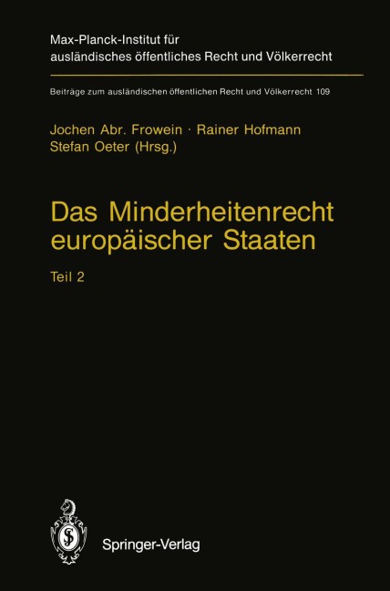 Das Minderheitenrecht europäischer Staaten - 