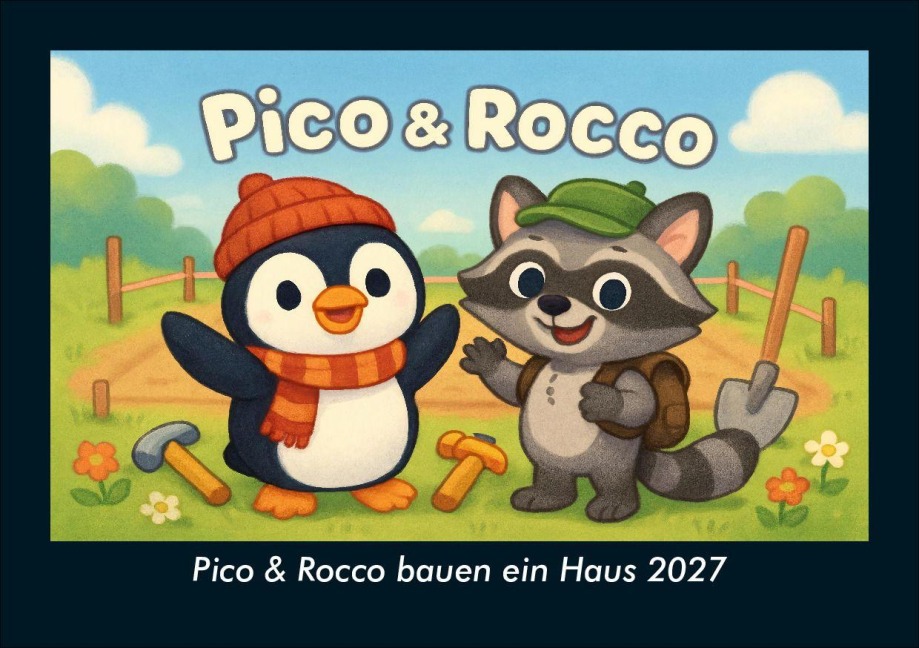 Pico & Rocco bauen ein Haus 2027 Fotokalender DIN A5 - Tobias Schmitt, Kevin Heber