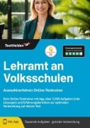 Cover-Bild zum Titel 'Lehramt an Volksschulen Auswahlverfahren Online-Testtrainer - Dein Online-Testtrainer mit App, über 5.000 Aufgaben (inkl. Lösungen) und Erfahrungsberichten zur optimalen Vorbereitung auf deinen Test' von 'Tom Wenk'