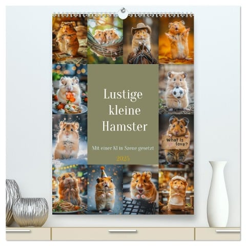 Lustige kleine Hamster (hochwertiger Premium Wandkalender 2025 DIN A2 hoch), Kunstdruck in Hochglanz - Steffen Gierok-Latniak