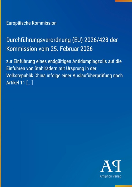 Durchführungsverordnung (EU) 2026/428 der Kommission vom 25. Februar 2026 - Europäische Kommission