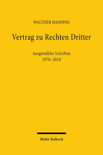 Vertrag zu Rechten Dritter - Walther Hadding