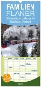 Cover-Bild zum Titel 'Familienplaner 2026 - Schmalspurbahnen in Sachsen Anhalt mit 5 Spalten (Wandkalender, 21 x 45 cm) CALVENDO' von 'Steffen Gierok'
