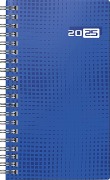 rido/idé 7016907025 Taschenkalender Modell Taschenplaner int. (2025)| 2 Seiten = 1 Woche| A6| 144 Seiten| Grafik-Einband| blau - 