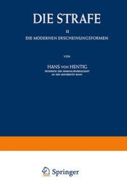 Die Strafe II - Hans V. Hentig