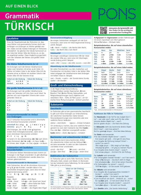 PONS Grammatik auf einen Blick Türkisch - Gregor Vetter