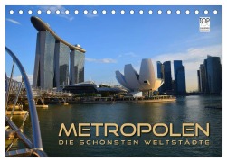 Cover-Bild zum Titel 'METROPOLEN - die schönsten Weltstädte (Tischkalender 2026 DIN A5 quer), CALVENDO Monatskalender' von 'Renate Bleicher'