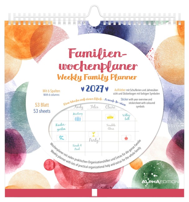 Familienwochenkalender Dots 2027 - 