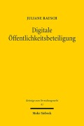 Cover-Bild zum Titel 'Digitale Öffentlichkeitsbeteiligung' von 'Juliane Rausch'