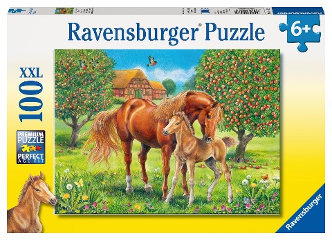Pferdeglück auf Wiese Puzzle 100 Teile - 