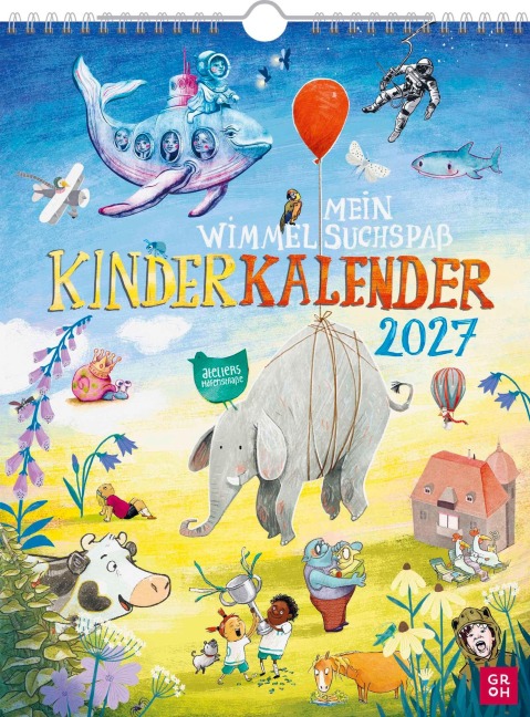 Wandkalender 2027: Mein Wimmel-Suchspaß Kinderkalender - 