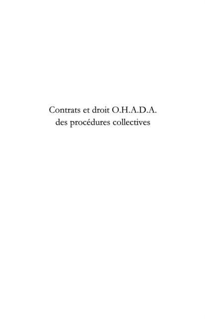 Contrat et droit o.h.a.d.a. - etudes a la lumiere du droit f - Aziber Seid Algadi