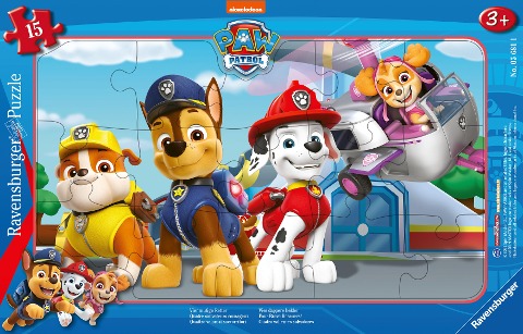 Ravensburger Kinderpuzzle 05681 - Vier mutige Retter - 15 Teile PAW Patrol Rahmenpuzzle für Kinder ab 3 Jahren - 