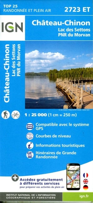 Chateau-Chinon - Lac de Settons - PNR du Morvan 1:25 000 - 