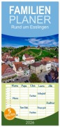 Familienplaner 2026 - Rund um Esslingen mit 5 Spalten (Wandkalender, 21 x 45 cm) CALVENDO - Klaus-Peter Huschka