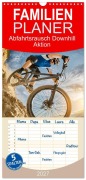 Cover-Bild zum Titel 'Familienplaner 2027 - Abfahrtsrausch Downhill Aktion mit 5 Spalten (Wandkalender, 21 x 45 cm) CALVENDO' von 'Fotodesign Verena Scholze'