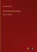 Cover-Bild zum Titel 'De la philosophie sociale' von 'Alfred Bertauld'