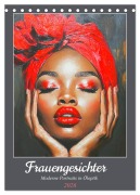 Cover-Bild zum Titel 'Frauengesichter. Moderne Portraits in Öloptik (Tischkalender 2026 DIN A5 hoch), CALVENDO Monatskalender' von 'Rose Hurley'