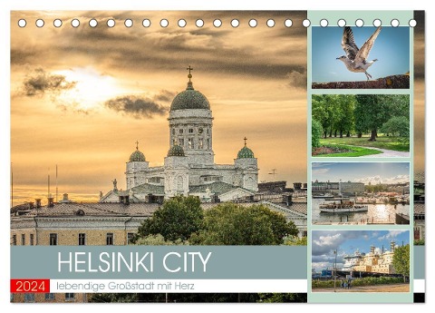 HELSINKI CITY (Tischkalender 2024 DIN A5 quer), CALVENDO Monatskalender - Dieter Gödecke