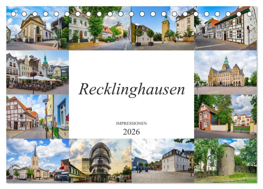 Recklinghausen Impressionen (Tischkalender 2026 DIN A5 quer), CALVENDO Monatskalender - Dirk Meutzner