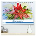 Blumenjahr - Bunte Blüten in Aquarell (hochwertiger Premium Wandkalender 2024 DIN A2 quer), Kunstdruck in Hochglanz - Gudrun Rebel