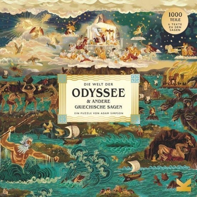 Die Welt der Odyssee & anderer griechischer Sagen - 1000-Teile-Puzzle + Poster - Marcus Dt. Ellis