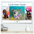 Coole bunte Hunde (hochwertiger Premium Wandkalender 2025 DIN A2 quer), Kunstdruck in Hochglanz - Fotodesign Verena Scholze