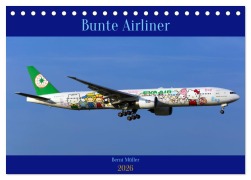 Cover-Bild zum Titel 'Bunte Airliner (Tischkalender 2026 DIN A5 quer), CALVENDO Monatskalender' von 'Berni Müller'