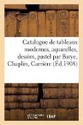Cover-Bild zum Titel 'Catalogue de Tableaux Modernes, Aquarelles, Dessins, Pastel Par Barye, Chaplin, Carrière' von 'Jules-Eugène Féral'