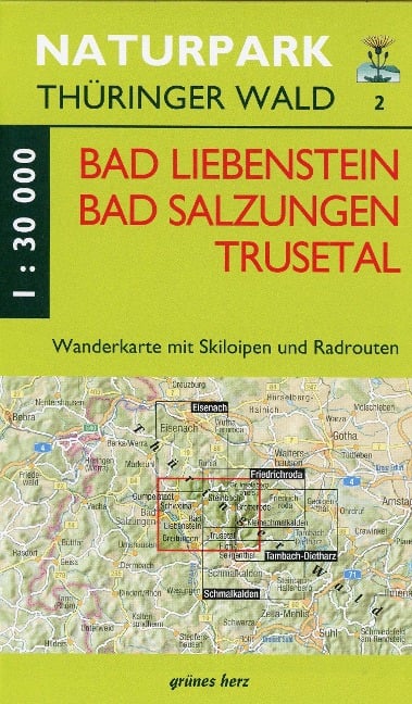 Wanderkarte Bad Liebenstein, Bad Salungen, Trusetal - 