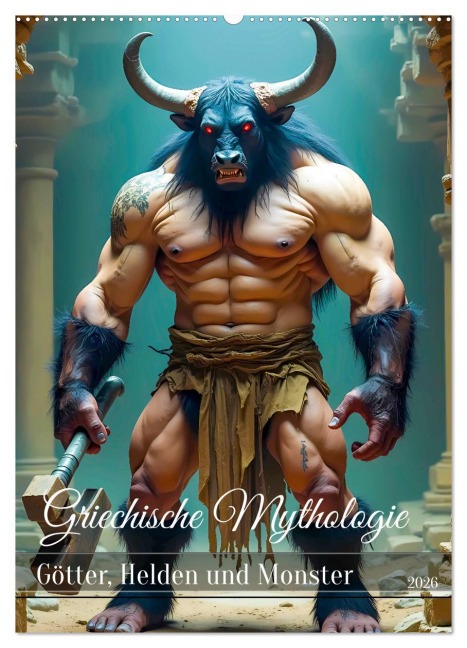 Griechische Mythologie - Götter, Helden und Monster (Wandkalender 2026 DIN A2 hoch), CALVENDO Monatskalender - Sell Pixs:Sell