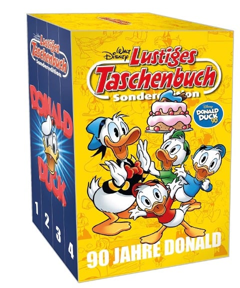 Lustiges Taschenbuch 90 Jahre Donald (4 Bände im Schuber) - Disney