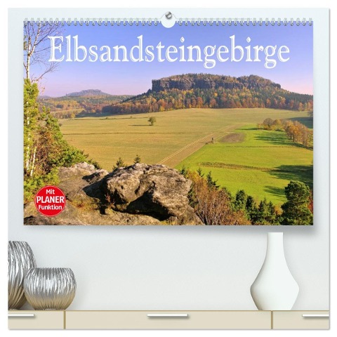 Elbsandsteingebirge (hochwertiger Premium Wandkalender 2024 DIN A2 quer), Kunstdruck in Hochglanz - LianeM LianeM
