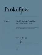 Cover-Bild zum Titel 'Sergej Prokofjew - Fünf Melodien op. 35a' von 'Sergej Prokofjew'