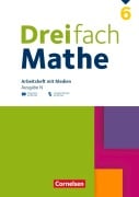 Cover-Bild zum Titel 'Dreifach Mathe 6. Schuljahr - Ausgabe N - Arbeitsheft mit Medien und Lösungen' von ''