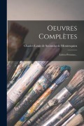 Cover-Bild zum Titel 'Oeuvres Complètes: Lettres Persanes...' von ''