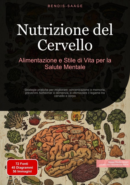 Nutrizione del Cervello: Alimentazione e Stile di Vita per la Salute Mentale - Bendis A. I. Saage - Italiano