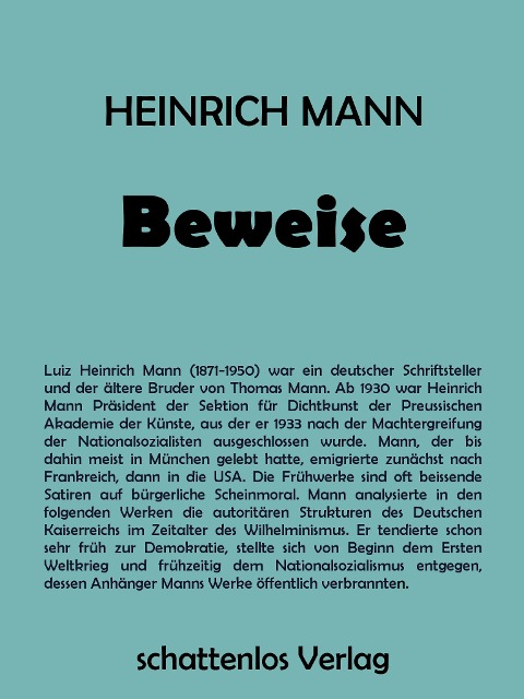 Beweise - Heinrich Mann