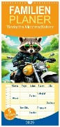 Familienplaner 2025 - Tierische Motorradfahrer mit 5 Spalten (Wandkalender, 21 x 45 cm) CALVENDO - Mythogalaxis Mythogalaxis