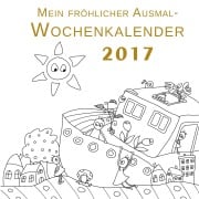 Cover-Bild zum Titel 'Mein fröhlicher Ausmal-Wochenkalender 2017' von 'Heike Langenkamp'