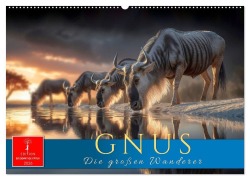 Cover-Bild zum Titel 'Gnus - die großen Wanderer (Wandkalender 2026 DIN A2 quer), CALVENDO Monatskalender' von 'Roder Roder'