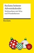 Cover-Bild zum Titel 'Reclams heiterer Adventskalender. Weihnachten mit Witz und Wunderkerzen' von ''